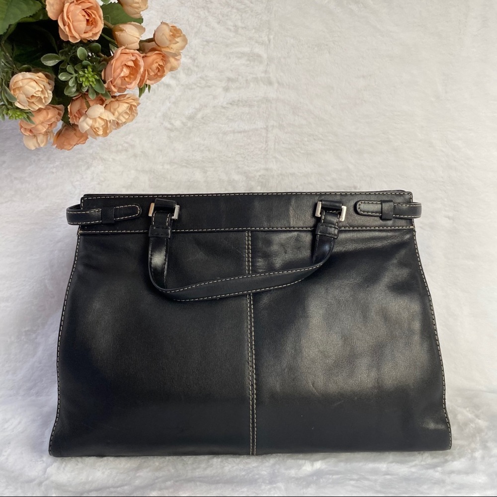 AK Anne Klein Satchel Black Hand Bag Purse